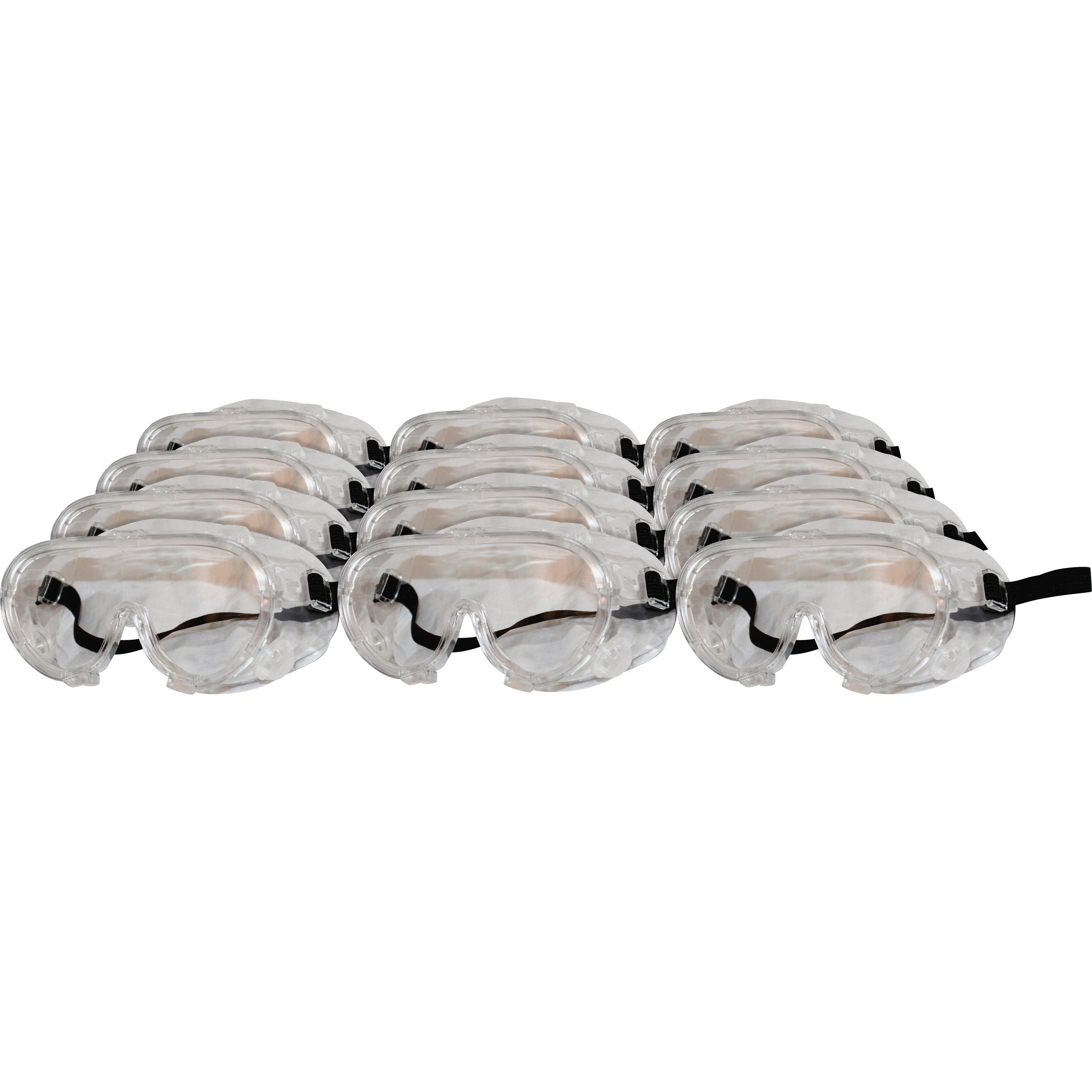 ProGuard Classic 808 Series Safety Goggles, Clear PVC, Anti-fog, High Visibility, Adjustable Elastic Headband, Lightweight, Comfortable, Universal Size, 12 per Box