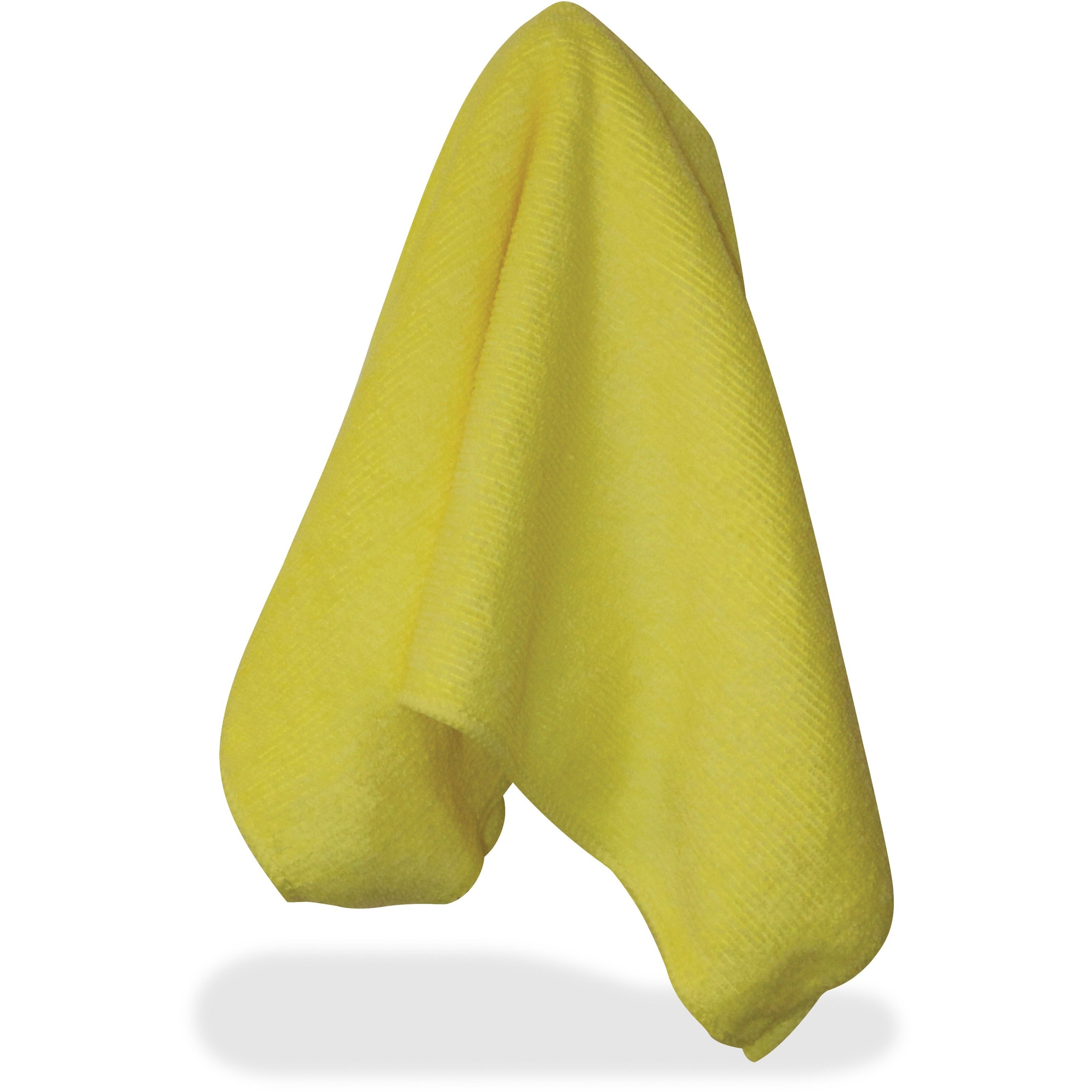 Impact Yellow Microfiber Cloths, 16" x 16", 12 per Bag