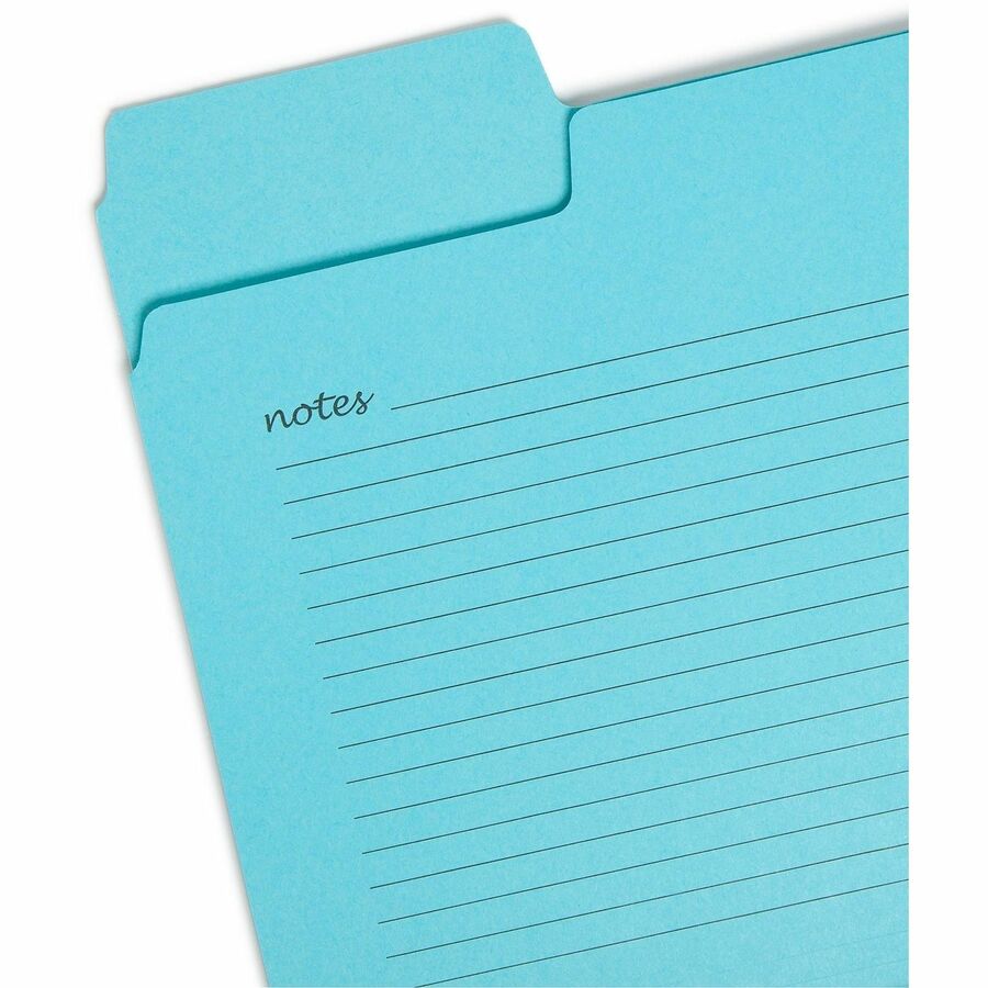 Smead SuperTab 1/3 Tab Cut Letter Size Recycled File Folders, Top Tab, Assorted Colors (Pink, Yellow, Goldenrod, Aqua), 11 pt., 12 Pack