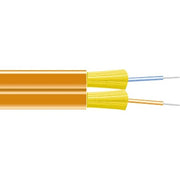 Black Box Fiber Optic Network Cable, 500 ft, Multi-mode, 62.5/125 µm, OFNP, Bare Wire to Bare Wire, Orange, 1 Each, TAA Compliant