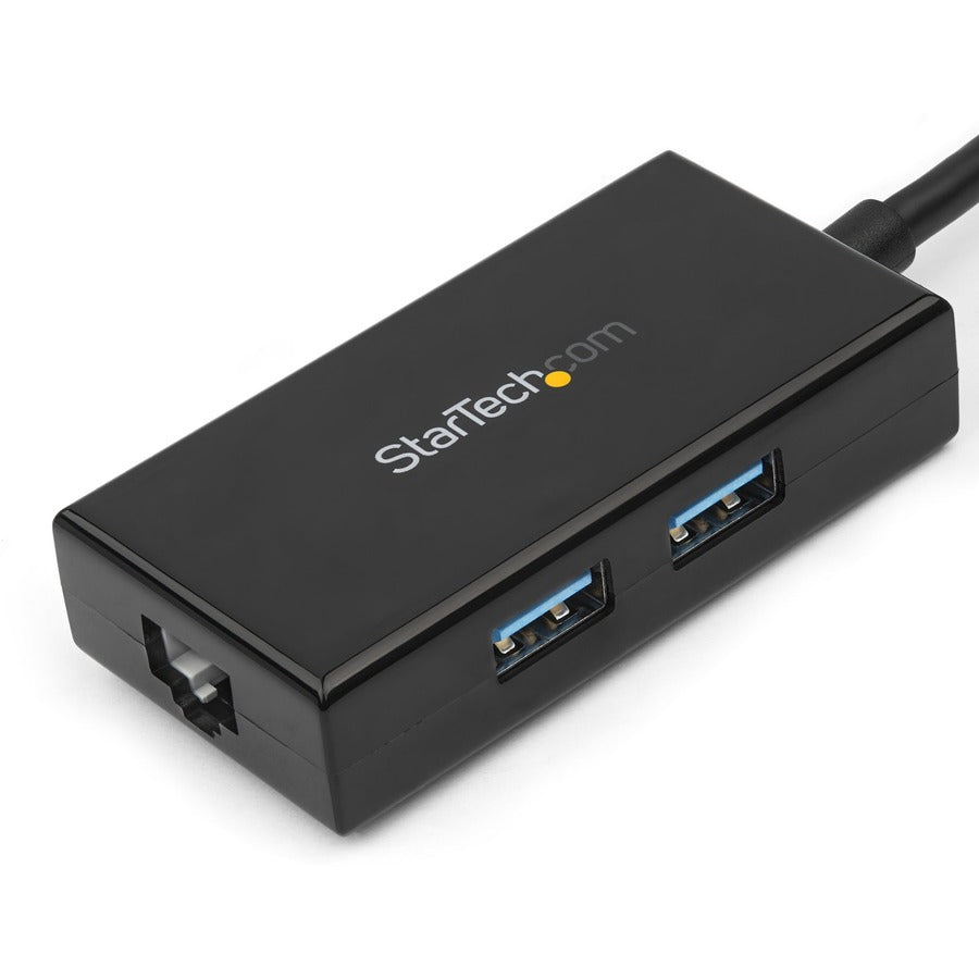 StarTech.com USB 3.0 to Gigabit Network Adapter with Built-In 2-Port USB Hub