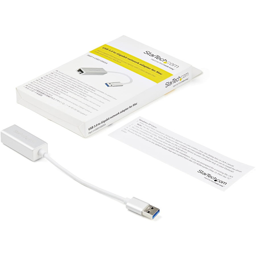 StarTech.com USB 3.0 to Gigabit Network Adapter - Silver