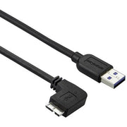 StarTech.com Slim Micro USB 3.0 Cable - M/M - Left-Angle Micro-USB - 0.5m (20in)
