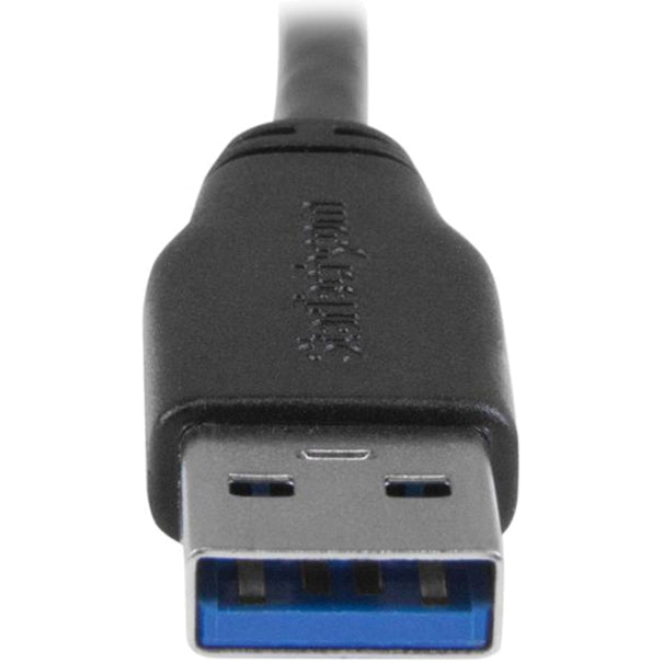 StarTech.com Slim Micro USB 3.0 Cable - M/M - Left-Angle Micro-USB - 0.5m (20in)
