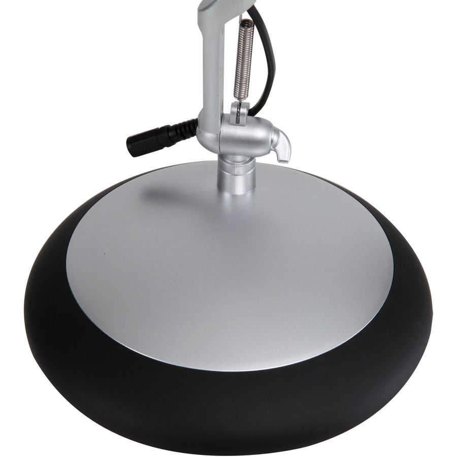 Alba LEDLUCE Desk Lamp, Black, 1 x 6.5W LED Bulb, 330 Lumens, Weighted Base, Adjustable Articulated Arm, Desk Mountable, ABS, Packaged Quantity: 1