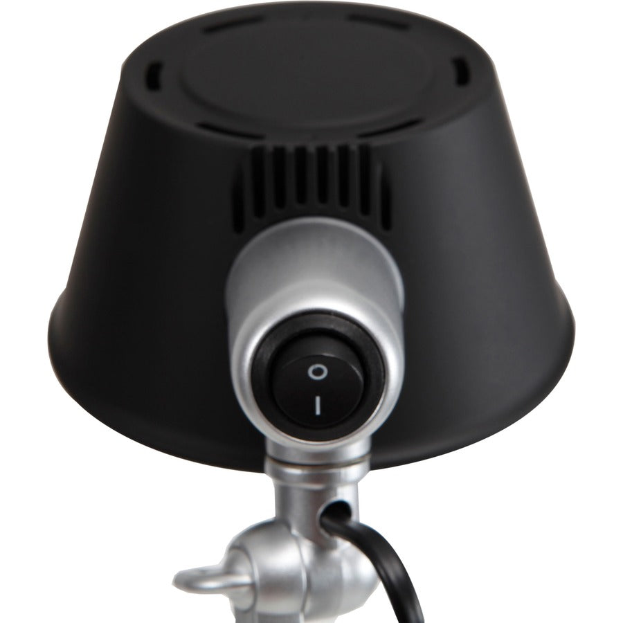 Alba LEDLUCE Desk Lamp, Black, 1 x 6.5W LED Bulb, 330 Lumens, Weighted Base, Adjustable Articulated Arm, Desk Mountable, ABS, Packaged Quantity: 1