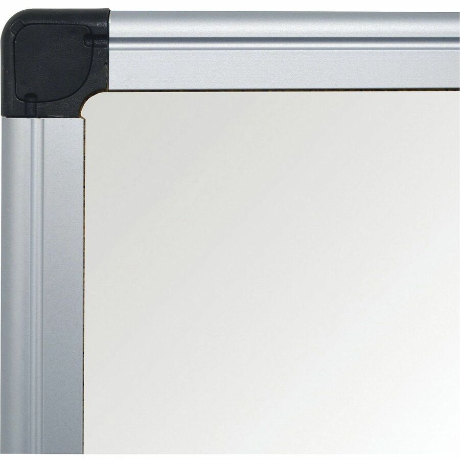 MasterVision Maya Series Magnetic Dry-Erase Board, 36" x 24", White Porcelain Surface, Silver Aluminum Frame, Magnetic, Stain and Scratch Resistant, Accessory Tray Included, 1 Each