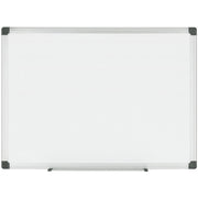 MasterVision Maya Series Magnetic Dry-Erase Board, 72" x 48", White Porcelain Surface, Silver Aluminum Frame, Magnetic, Accessory Tray, Stain & Scratch Resistant, Ghost Resistant, 1 Each