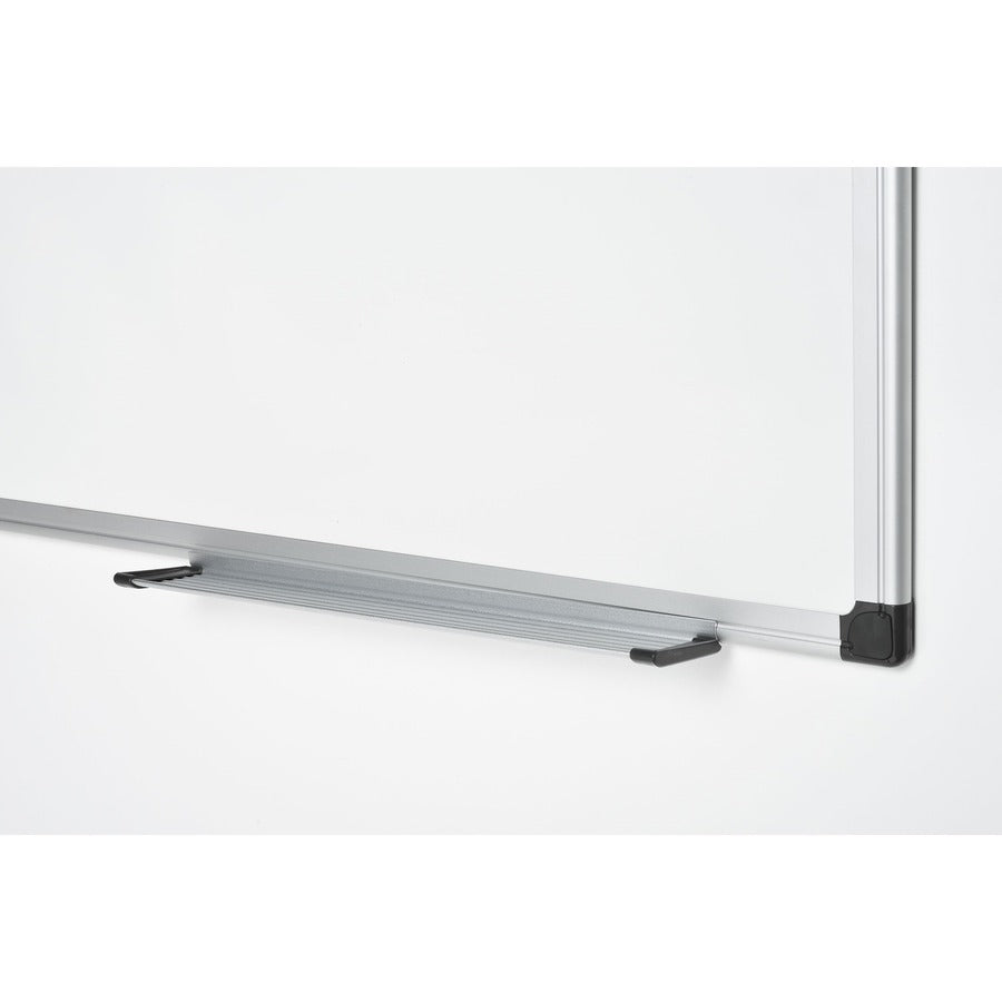 MasterVision Maya Series Magnetic Dry-Erase Board, 72" x 48", White Porcelain Surface, Silver Aluminum Frame, Magnetic, Accessory Tray, Stain & Scratch Resistant, Ghost Resistant, 1 Each