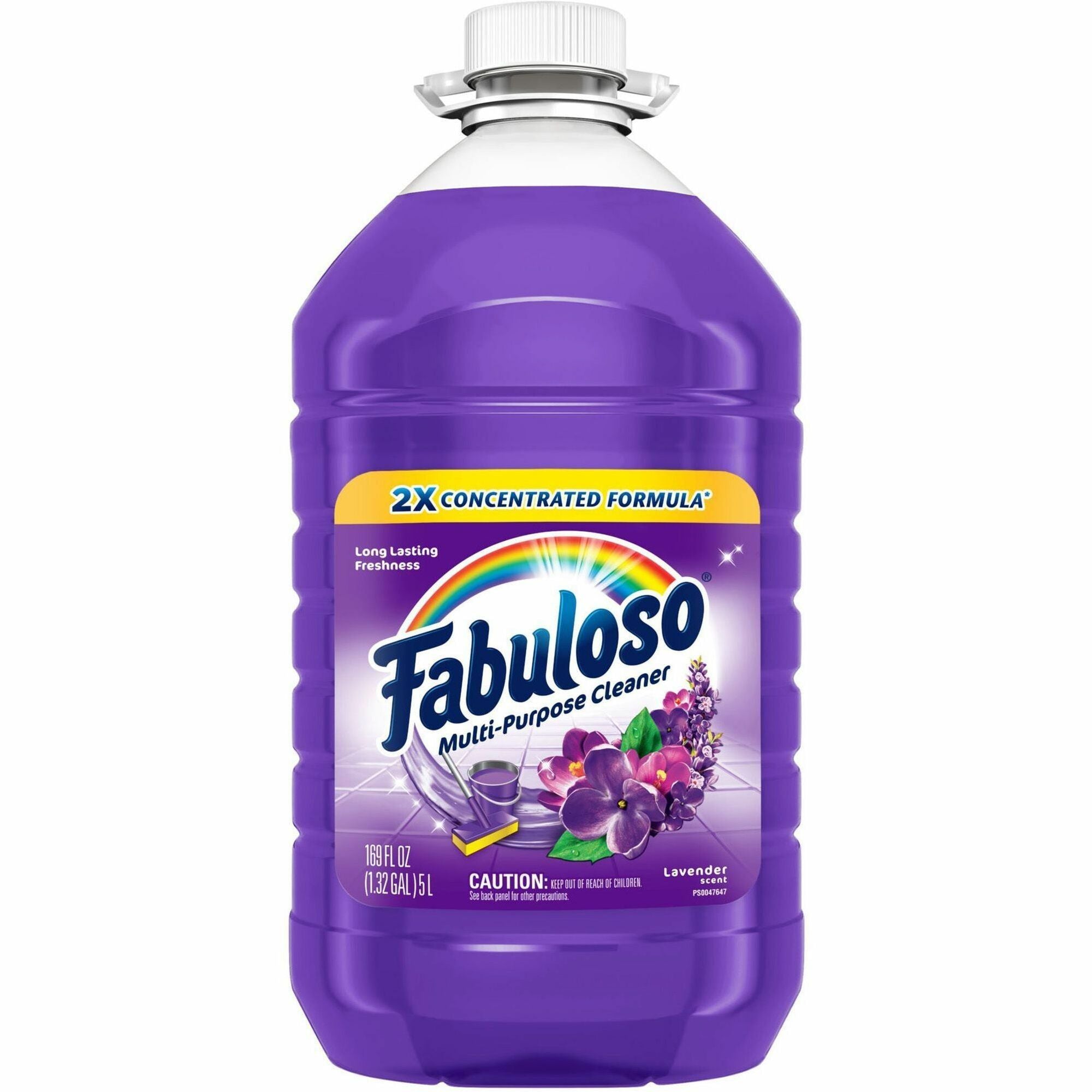 Fabuloso Multi-Purpose Cleaner, Lavender Scent, 169 fl oz (5.3 quart), Liquid, Residue-Free, pH Neutral, Child Safety Cap, Purple Bottle, 1 Each