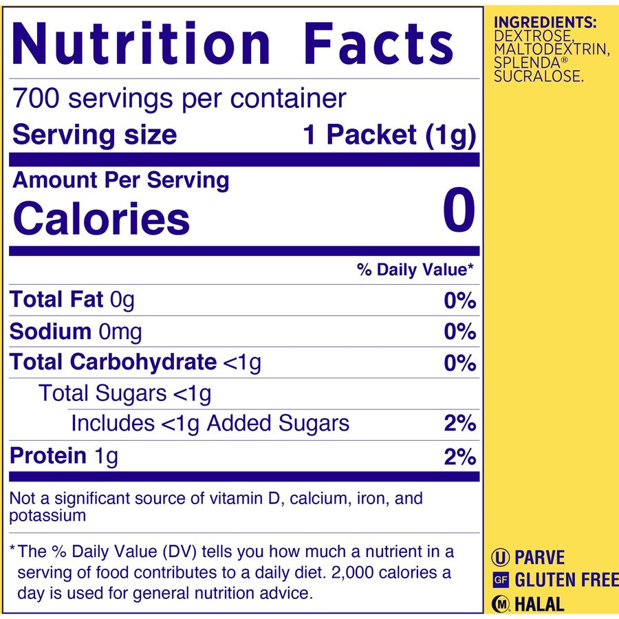 Splenda Single-serve Sweetener Packets, 0.035 oz (1 g), 700 Pack Box