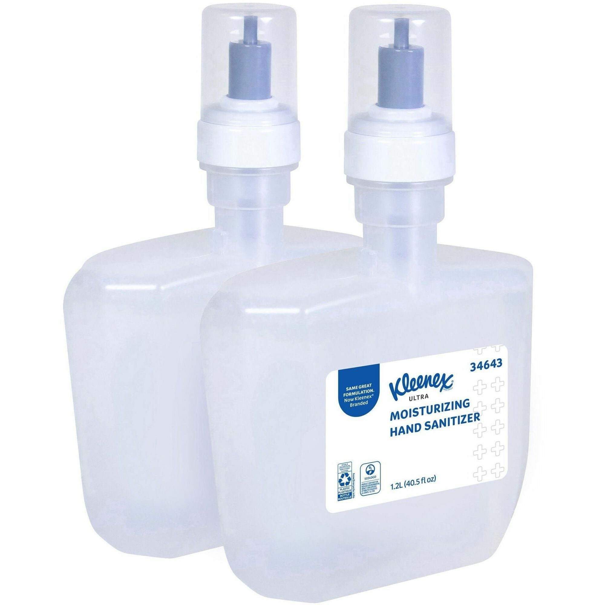 1.27 quart - Bacteria Remover - Hand, Skin - Moisturizing - Clear - Dye-free, Quick Drying, Non-sticky, Fragrance-free - 2 / Carton