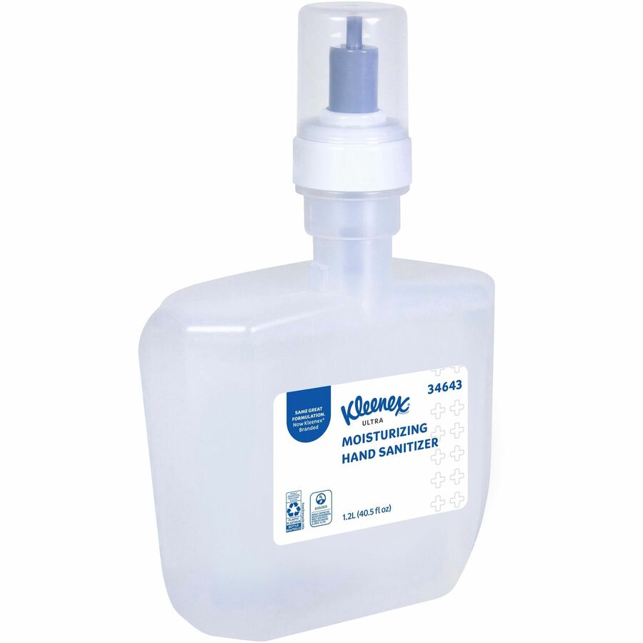 1.27 quart - Bacteria Remover - Hand, Skin - Moisturizing - Clear - Dye-free, Quick Drying, Non-sticky, Fragrance-free - 2 / Carton