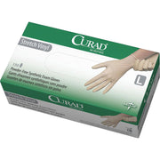 Medline Powder-free Stretch Vinyl Exam Gloves - 9.50" Glove Length - Large Size - Cream - Stretchable, Latex-free, Non-sterile - For Multipurpose - 150 / Box