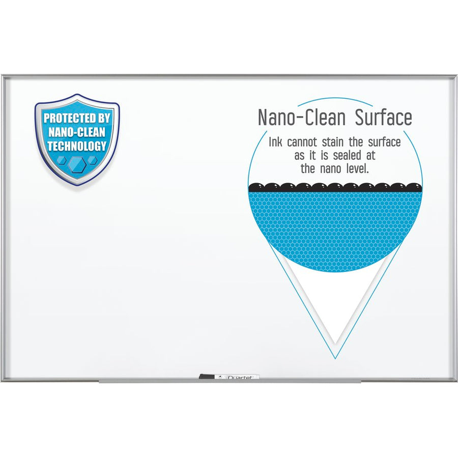 Quartet Fusion Nano-Clean Magnetic Dry-Erase Board - 48" (4 ft) Width x 36" (3 ft) Height - White Surface - Silver Aluminum Frame - Horizontal/Vertical - Magnetic - 1 Each