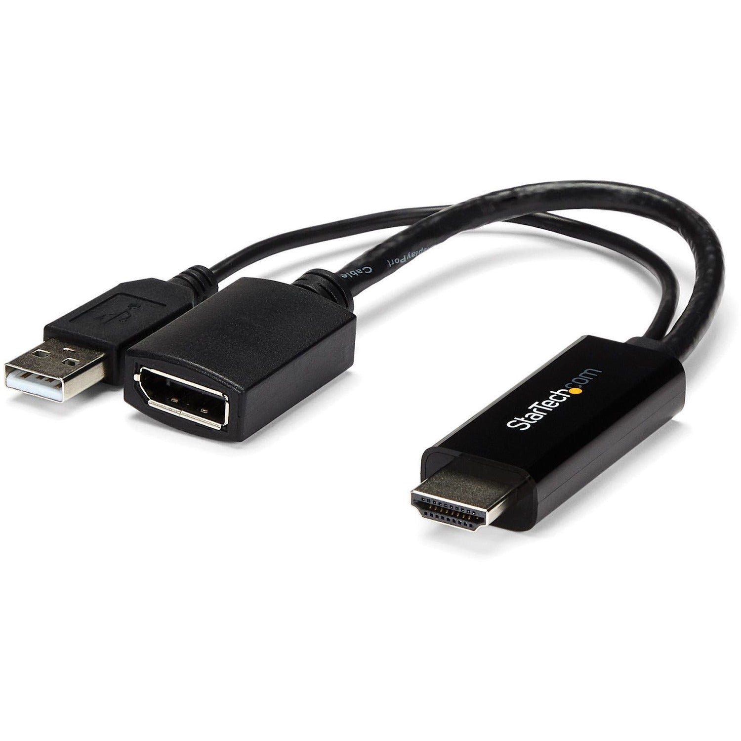 StarTech.com HDMI to DisplayPort Converter- HDMI to DP Adapter with USB Power - 4K