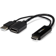StarTech.com HDMI to DisplayPort Converter- HDMI to DP Adapter with USB Power - 4K