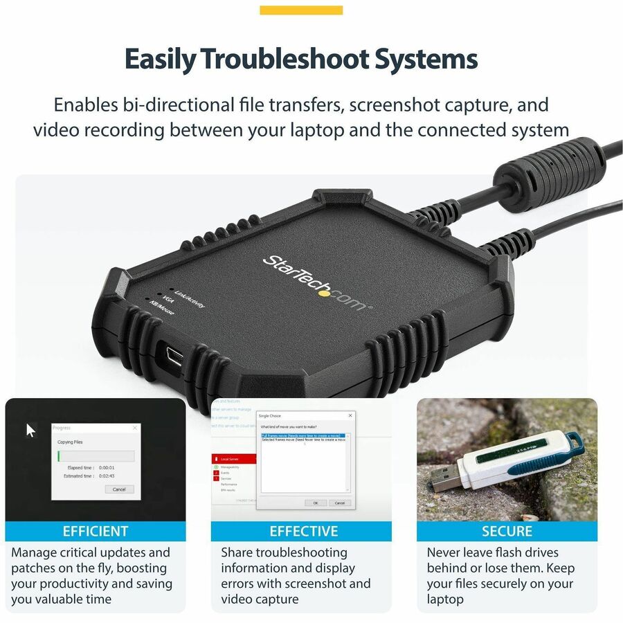 StarTech.com Laptop-to-Server KVM Console with Rugged Housing