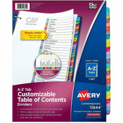 Avery A-Z Dividers, 26 Tabs, Ready Index, Arched Tabs (11844)