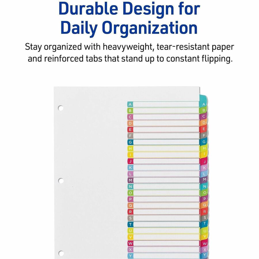 Avery A-Z Dividers, 26 Tabs, Ready Index, Arched Tabs (11844)