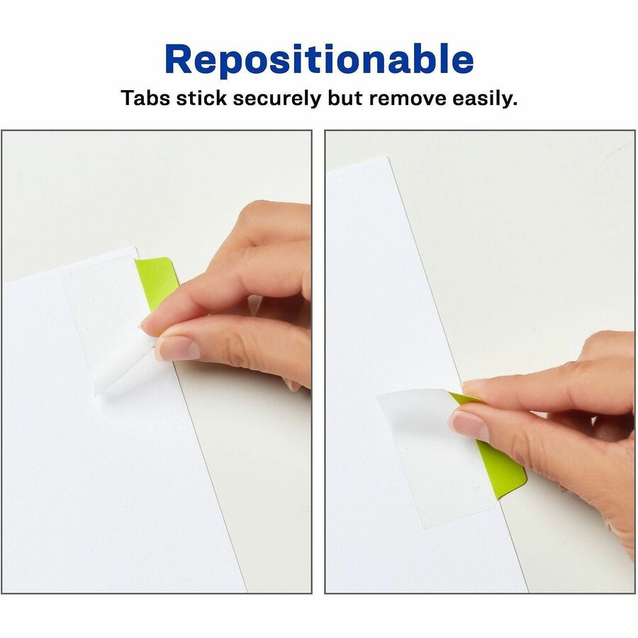 Avery&reg; 2" Multi-use Ultra Tabs - 48 Tab(s) - 1.50" Tab Height x 2" Tab Width - Clear Film, Neon Pink Paper, Neon Green, Neon Orange Tab(s) - 48 / Pack
