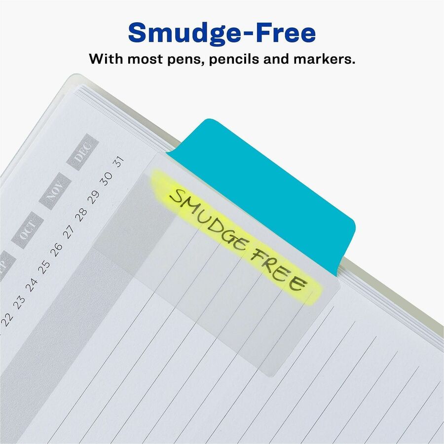 Avery&reg; 2" Multi-use Ultra Tabs - 48 Tab(s) - 1.50" Tab Height x 2" Tab Width - Red Film, Clear Paper, Blue, Green Tab(s) - 48 / Pack