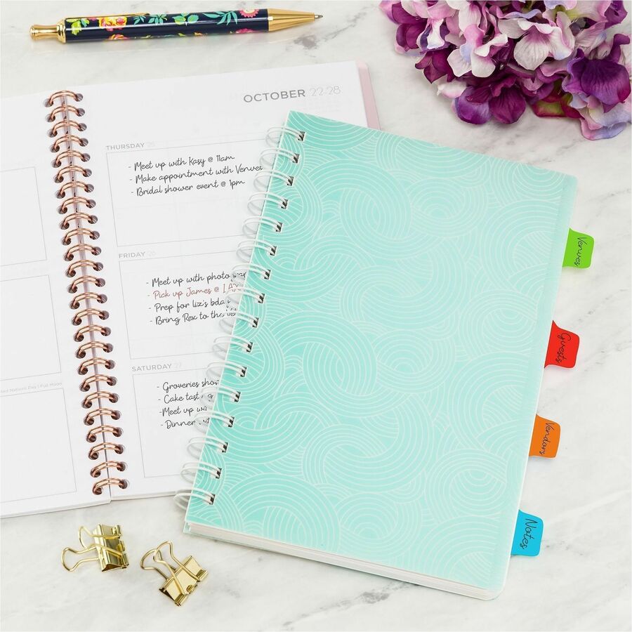 Avery&reg; Ultra Tabs File Tab - 40 Write-on Tab(s) - 1.50" Tab Height x 1" Tab Width - Clear Film, Red Paper, Blue, Orange, Green Tab(s)