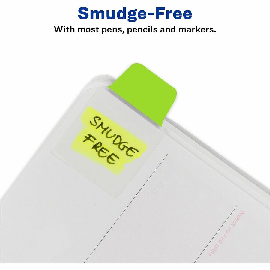 Avery&reg; Mini Ultra Tabs - 80 Tab(s) - 1.50" Tab Height x 1" Tab Width - Clear Film, Neon Pink Paper, Neon Yellow, Neon Green, Neon Orange Tab(s) - 80 / Pack