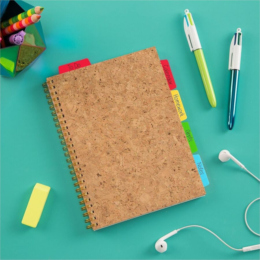 24 Tab(s) - 1" Tab Height x 2.50" Tab Width - Red Film, Clear Paper, Yellow, Green, Blue Tab(s) - 24 / Pack
