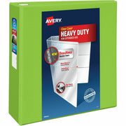 Avery Heavy-Duty View Binder, One Touch EZD 4" Rings, Letter Size, 780 Sheet Capacity, 4 Internal Pockets, Chartreuse, 1 Each