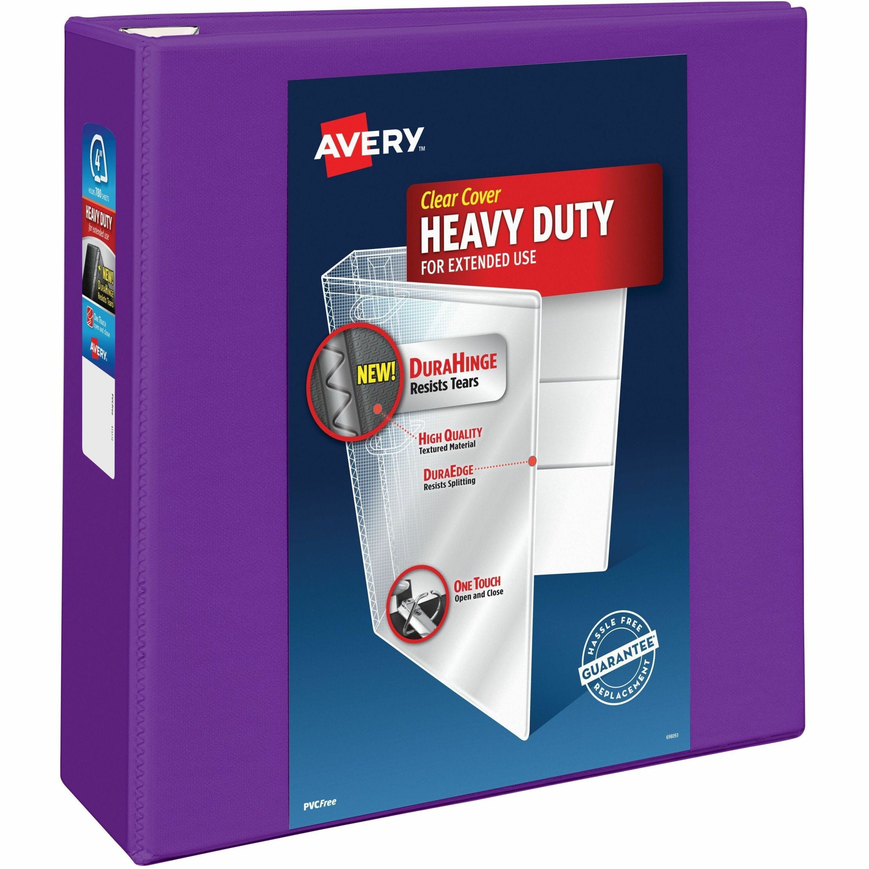 Avery&reg; Heavy-Duty View Purple 4" Binder (79813)