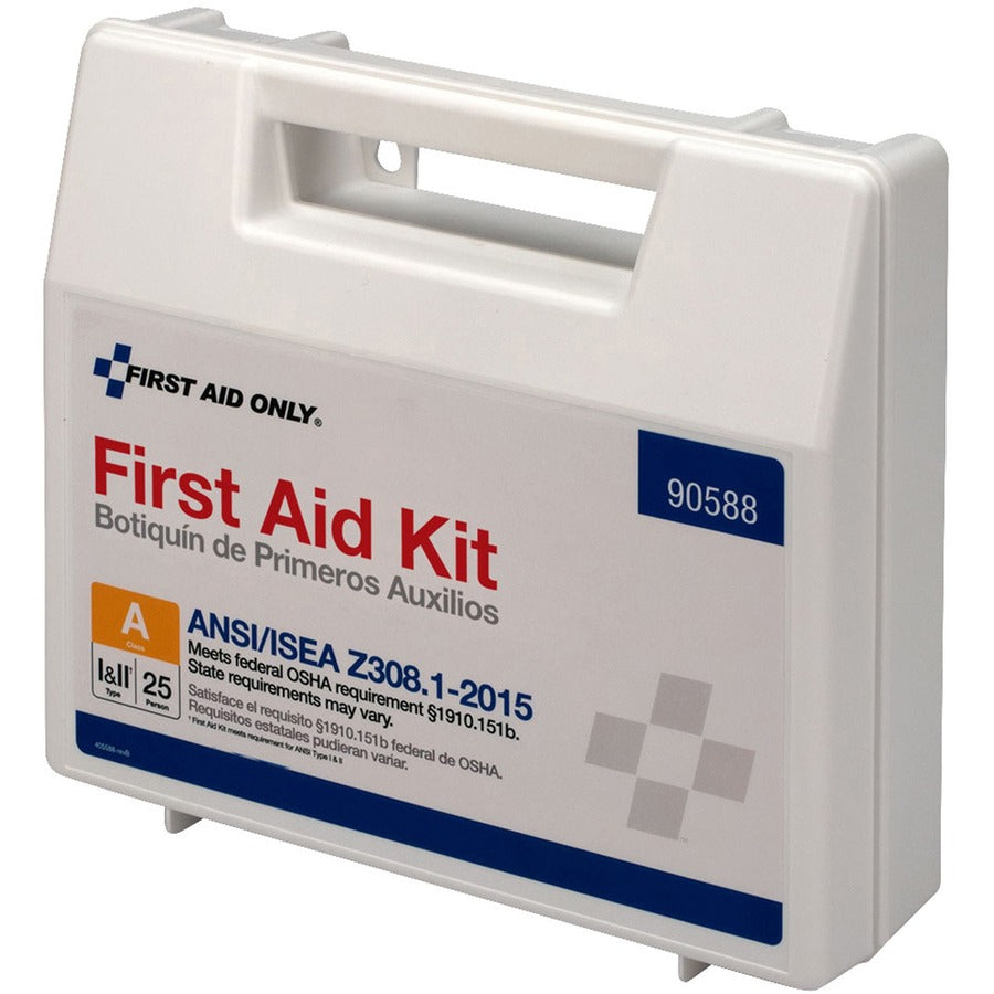 First Aid Only 25-Person Bulk Plastic First Aid Kit - ANSI Compliant - 89 x Piece(s) For 25 x Individual(s) - 1 Each