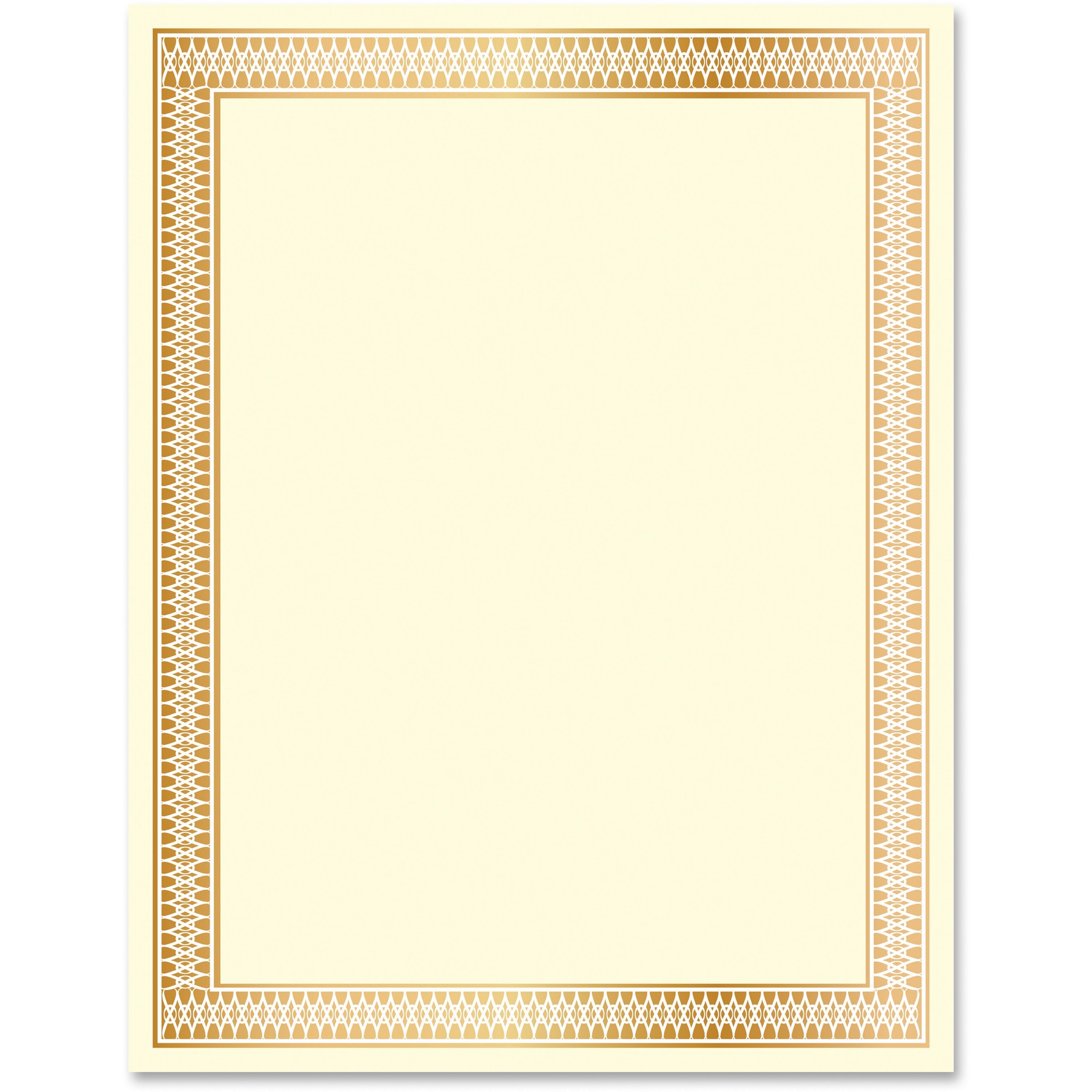 24 lb Basis Weight - 8.5" Width - Laser, Inkjet Compatible - Gold - 100 / Pack