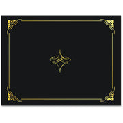 Geographics Letter Recycled Certificate Holder - 8 1/2" x 11" - Black, Gold - Damage Resistant, Die-cut, Sturdy - 30% Recycled - 1 Pack