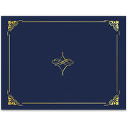 Geographics Letter Recycled Certificate Holder - 8 1/2" x 11" - Blue, Gold - Damage Resistant, Die-cut, Sturdy - 30% Recycled - 1 Pack
