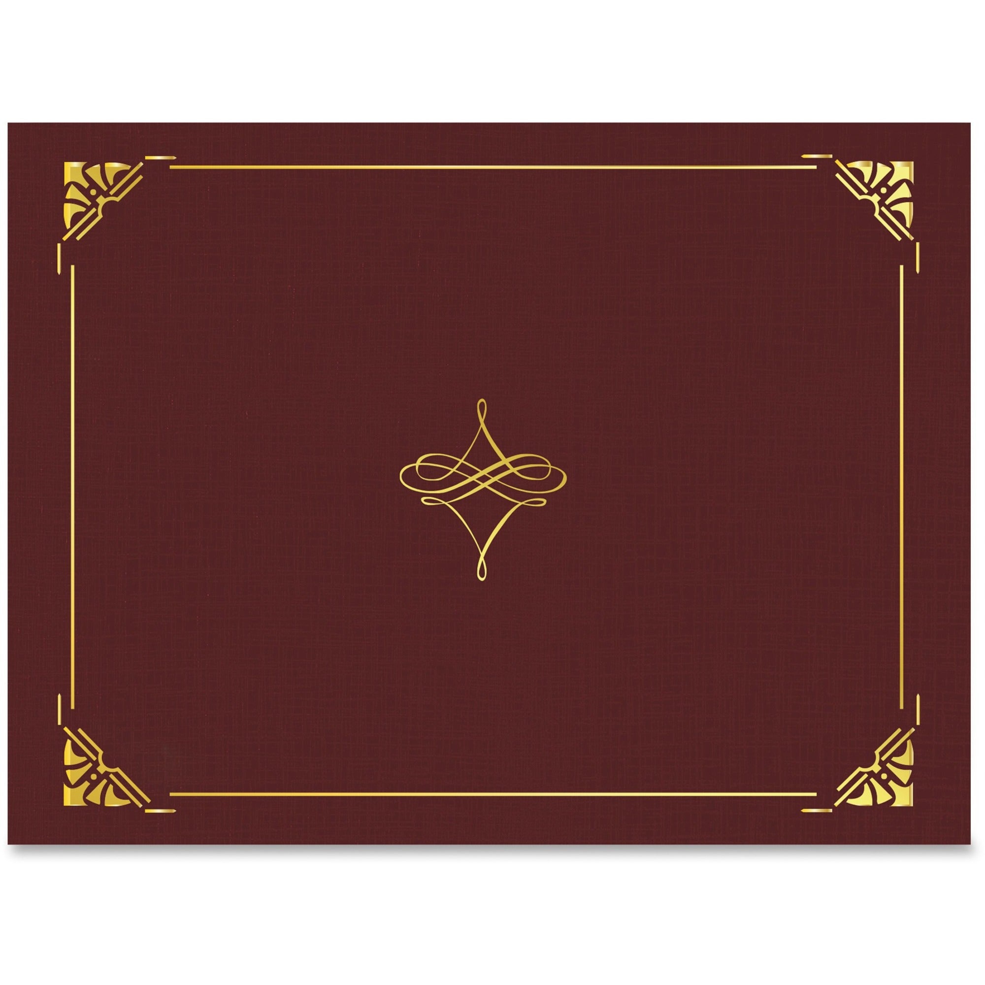 Geographics Letter Recycled Certificate Holder - 8 1/2" x 11" - Cordova, Gold - Damage Resistant, Die-cut, Sturdy - 30% Recycled - 1 Pack