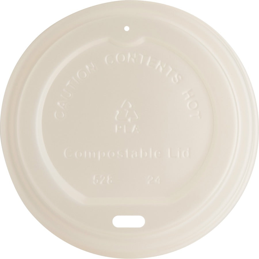 Genuine Joe Vented Hot Cup Lid - Polystyrene - White - 50 / Pack