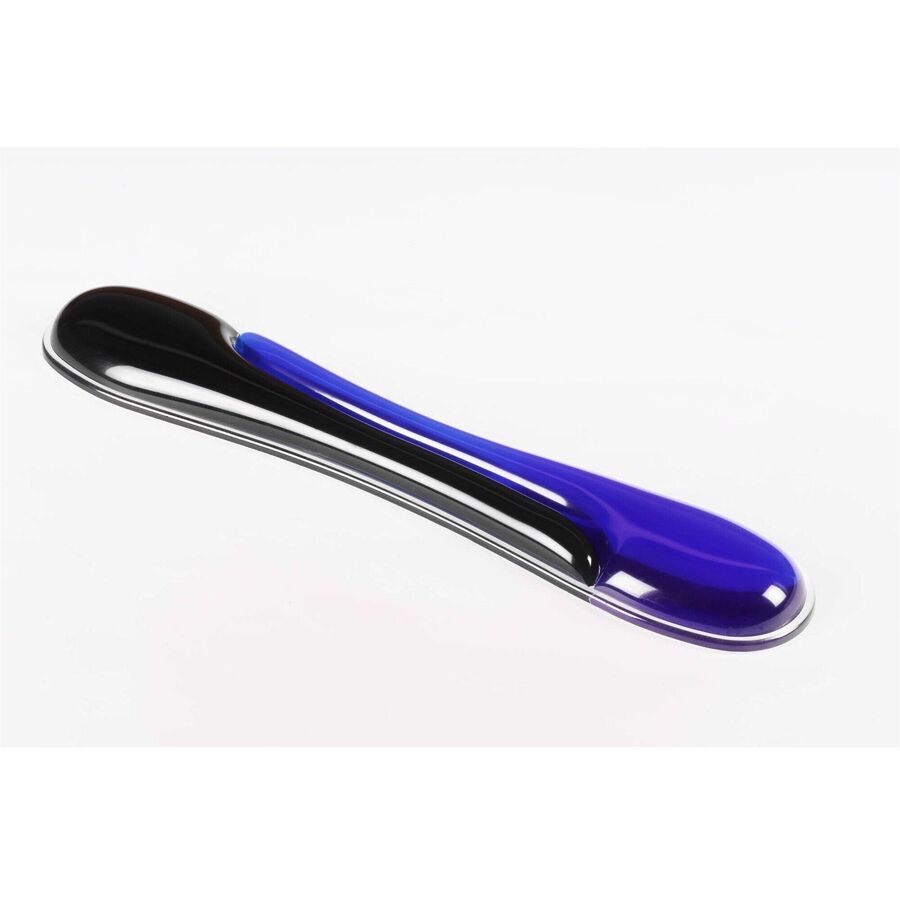 Kensington Duo Gel Wave Keyboard Wrist Rest - 0.41" Height x 18.88" Width x 3.50" Depth - Black & Blue - 1 Each
