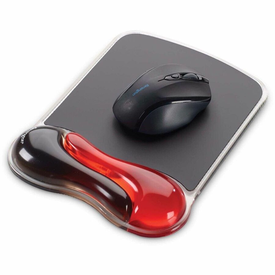 1" Height x 7.25" Width x 9.50" Depth - Red, Black - Gel - Slip Resistant - 1 Each