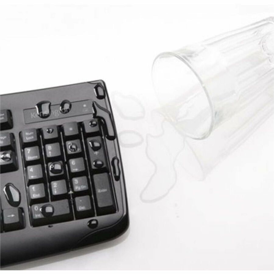 Kensington Pro Fit Wireless Desktop Set - USB Wireless Bluetooth - Black - USB Wireless Bluetooth - Laser - 1000 dpi - Scroll Wheel - QWERTY - Black - Symmetrical - AA, AAA - Compatible with Computer, Notebook - 1 Each