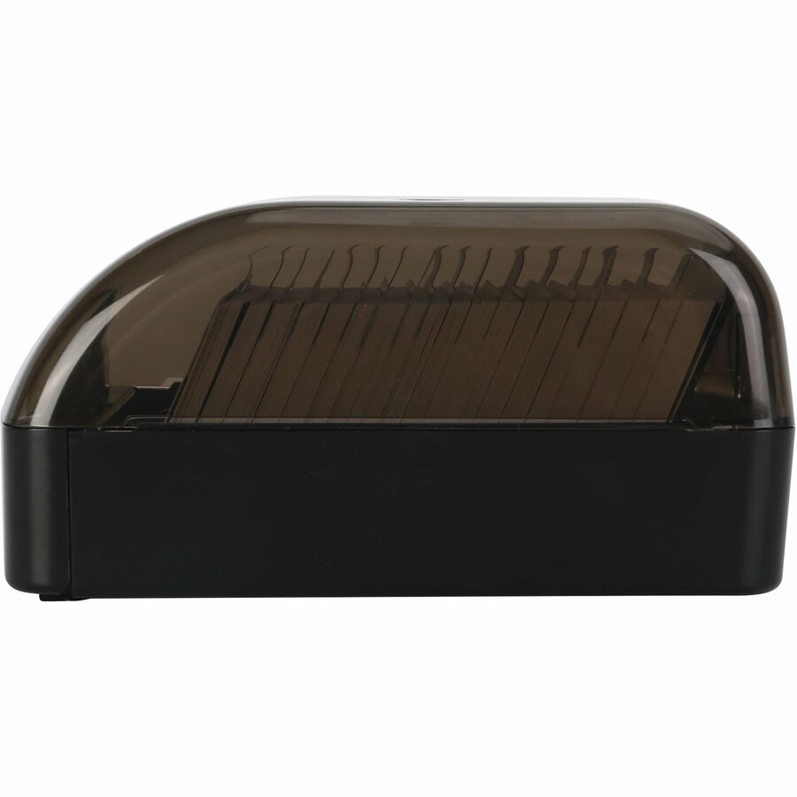 Lorell Desktop Business Card File - 350 Card Capacity - Black, Clear