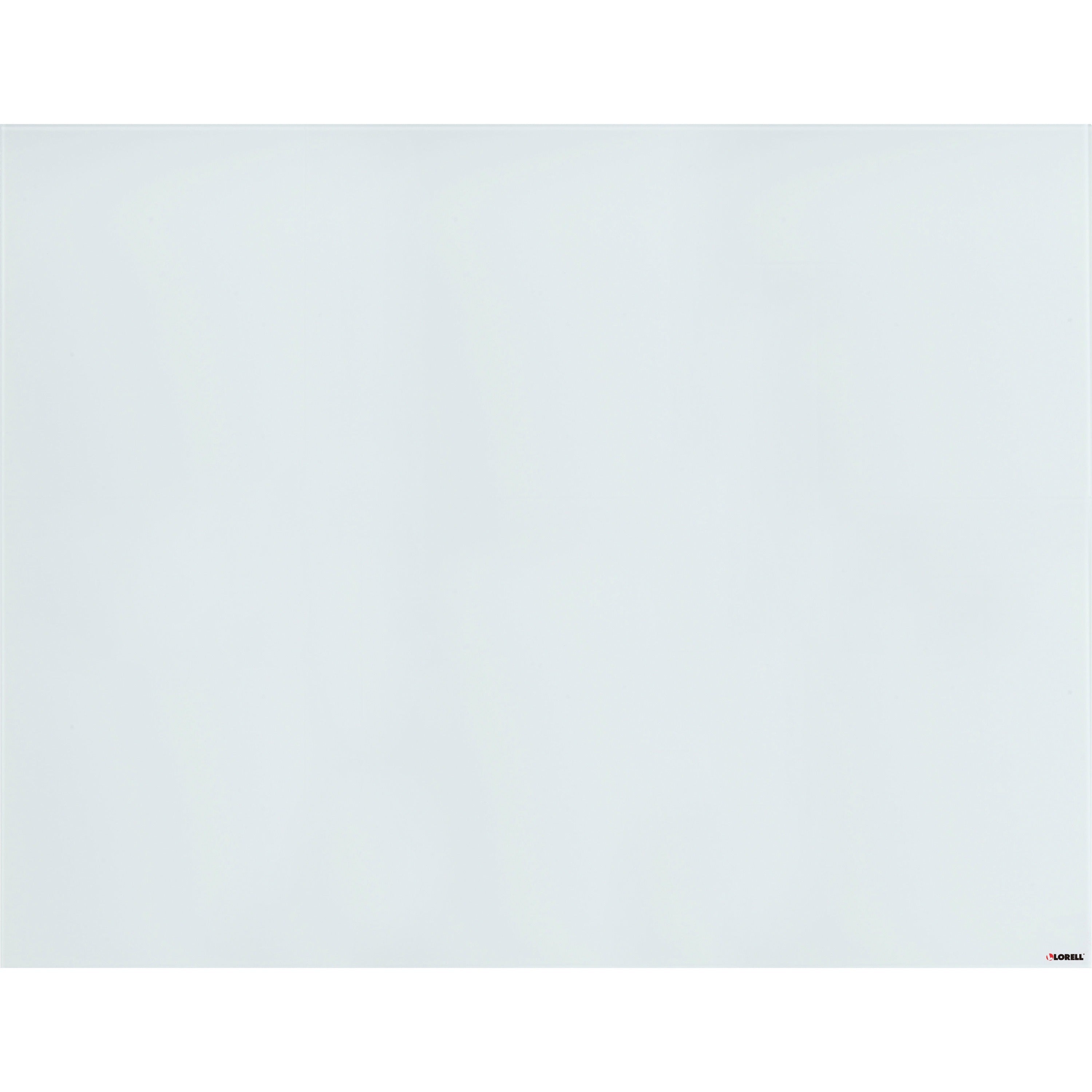 Lorell Magnetic Dry-Erase Glass Board - 46.5" (3.9 ft) Width x 36" (3 ft) Height - White Glass Surface - Rectangle - Magnetic - Stain Resistant, Ghost Resistant, Smooth Writing - 1 Each