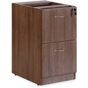 Lorell Essentials Series File/File Fixed File Cabinet, 2 Drawers, Laminate Walnut Finish, 28.5"H x 15.5"W x 21.9"D, Includes Hangrails and Fasteners, 1 Each