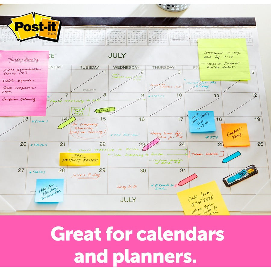Post-it&reg; Arrow Flags - 1/2" Flag/Note Width - Arrow - Blank and SIGN HERE - Green, Yellow, Blue, Red, Pink - Removable, Self-adhesive, Repositionable - Dispenser Included - 252 / Pack