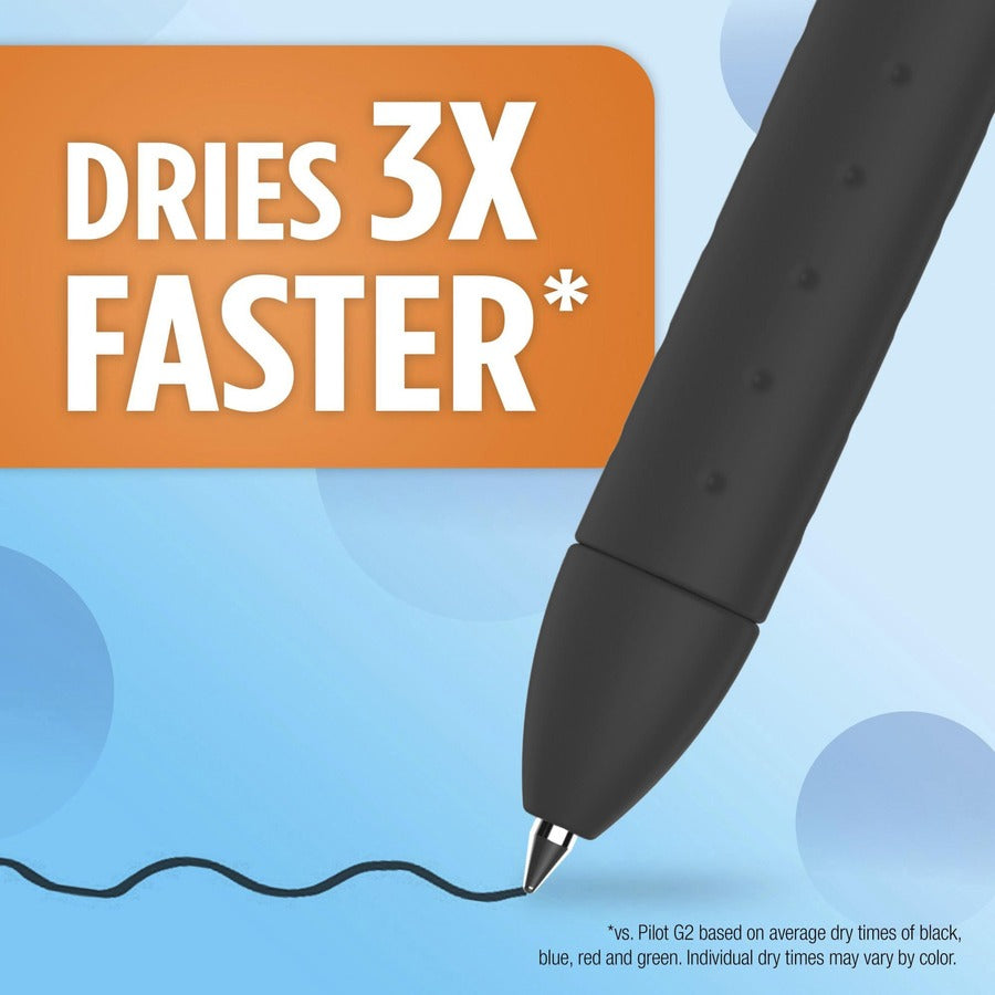 Paper Mate InkJoy Gel Pen - 0.7 mm Pen Point - Retractable - Black Ink - Gel-based - Black Barrel - 1 Dozen