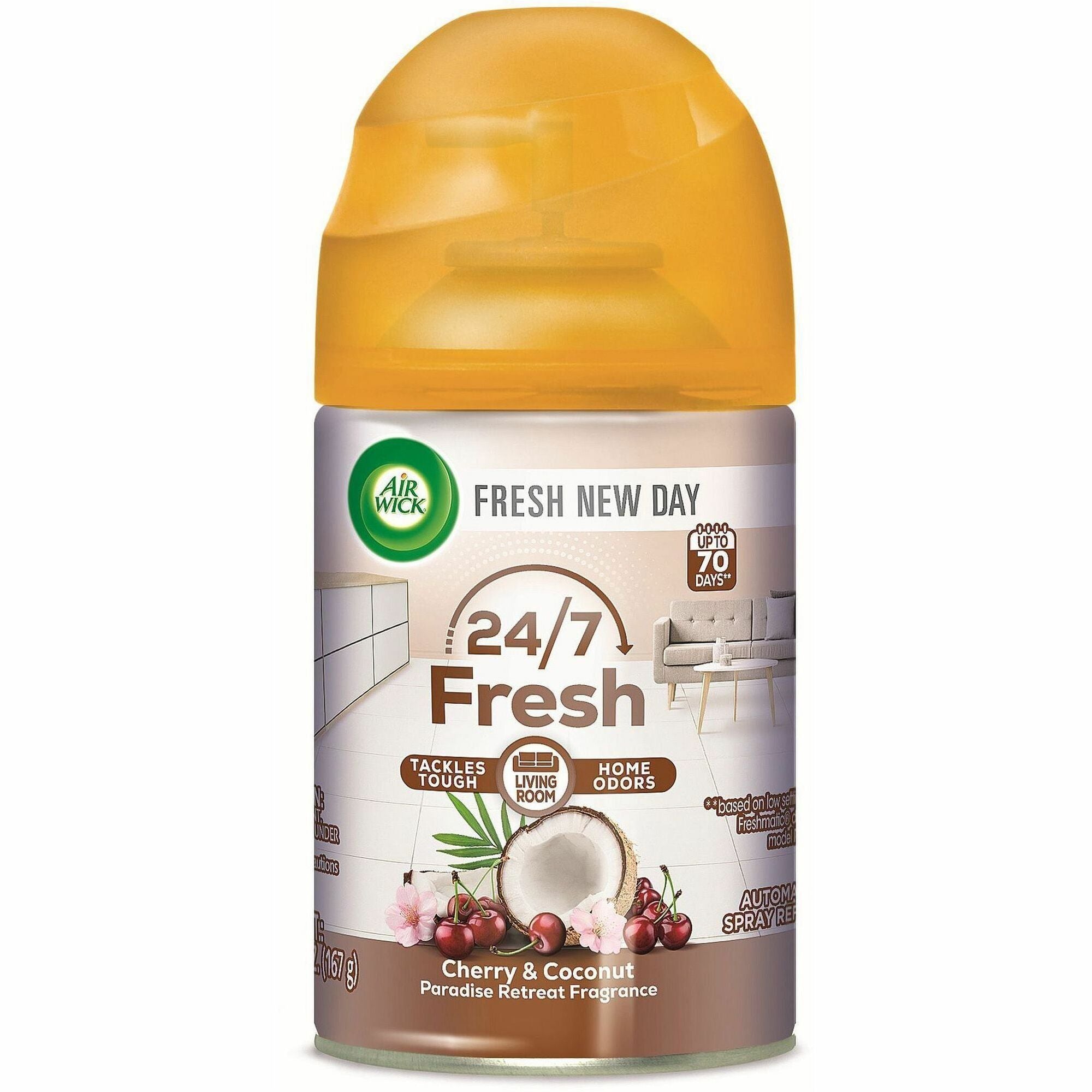 Air Wick Freshmatic Life Scents Refill - Spray - 5.9 fl oz (0.2 quart) - Paradise Retreat - 60 Day - Wall Mountable, Long Lasting - 1 Each