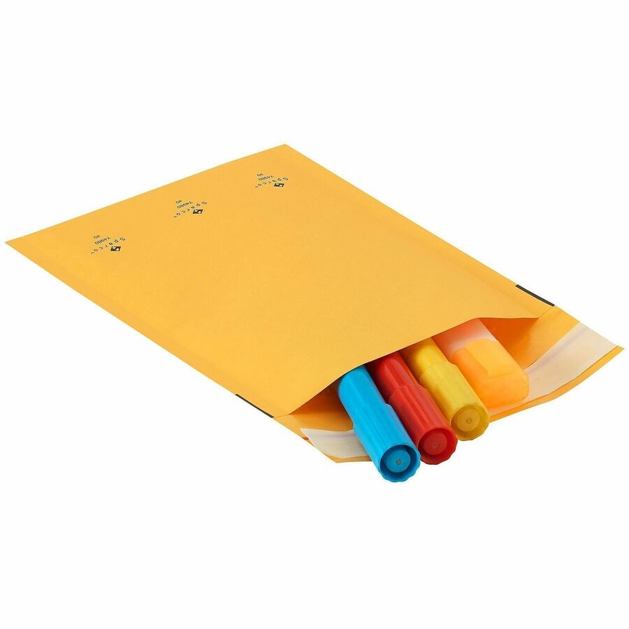 Bubble - #0 - 6" Width x 10" Length - Self-sealing - Kraft - Kraft - 200 / Carton