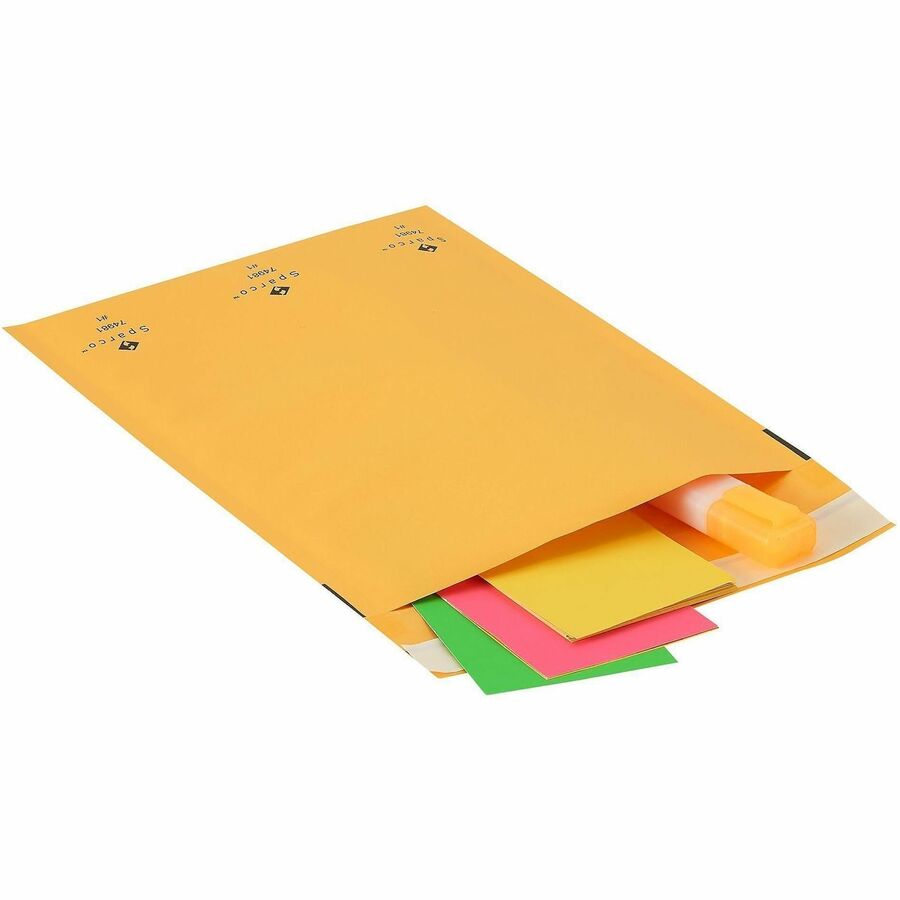 Bubble - #1 - 7 1/2" Width x 12" Length - Self-sealing - Kraft - Kraft - 100 / Carton