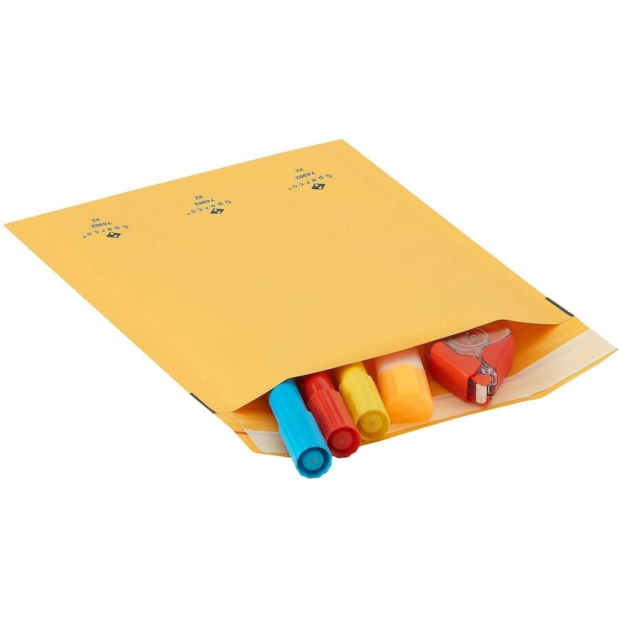 Bubble - #2 - 8 1/2" Width x 12" Length - Self-sealing - Kraft - Kraft - 100 / Carton