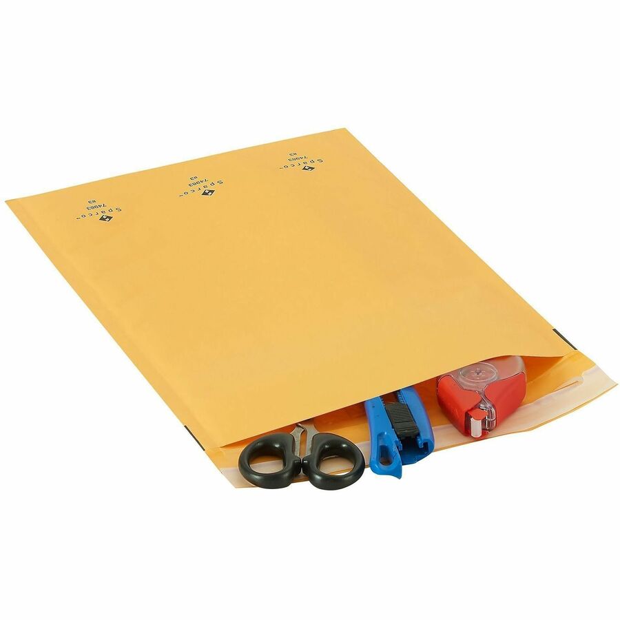 Bubble - #3 - 8 1/2" Width x 14 1/2" Length - Self-sealing - Kraft - Kraft - 100 / Carton